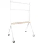 Tooq iLOVE FS20207M-W Soporte de Suelo con Ruedas para TV 49-80 pulgadas, Blanco y Haya